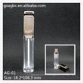 Tube de Gloss Lip Quadrate transparent & vide AG-01, AGPM emballage cosmétique, couleurs/Logo personnalisé